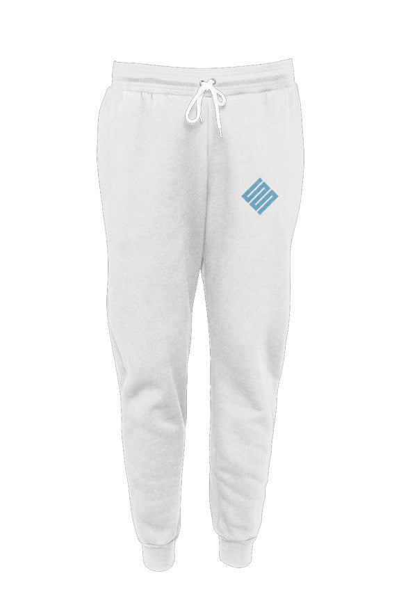 Seth Society White Unisex Joggers Baby Blue Logo - Seth Society
