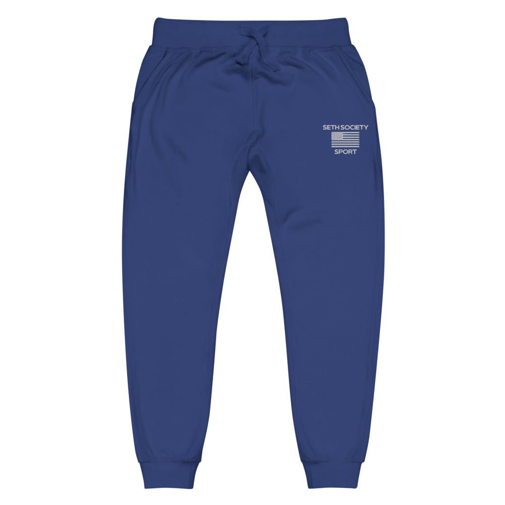 Sport White Logo Unisex fleece sweatpants - Seth Society