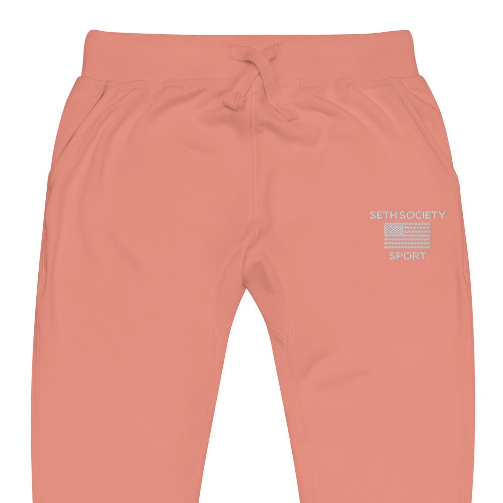 Sport White Logo Unisex fleece sweatpants - Seth Society