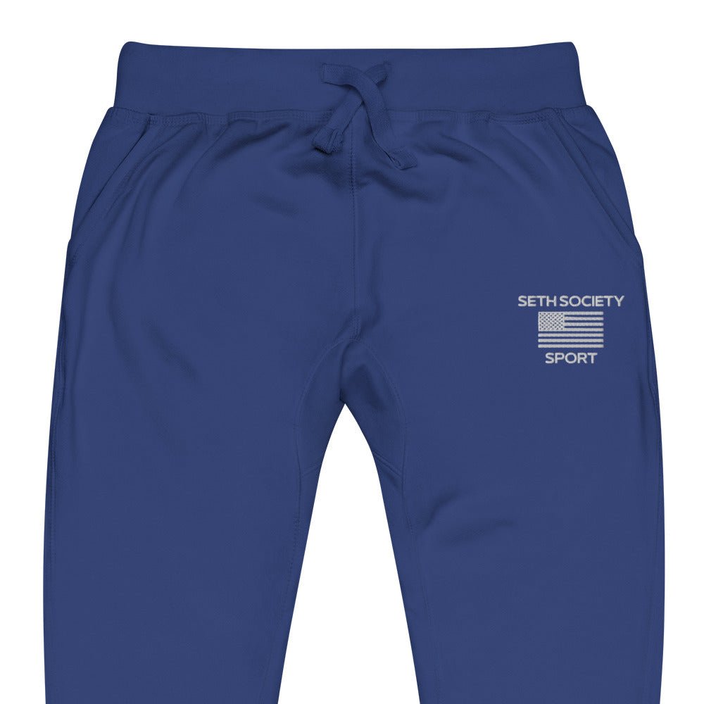 Sport White Logo Unisex fleece sweatpants - Seth Society
