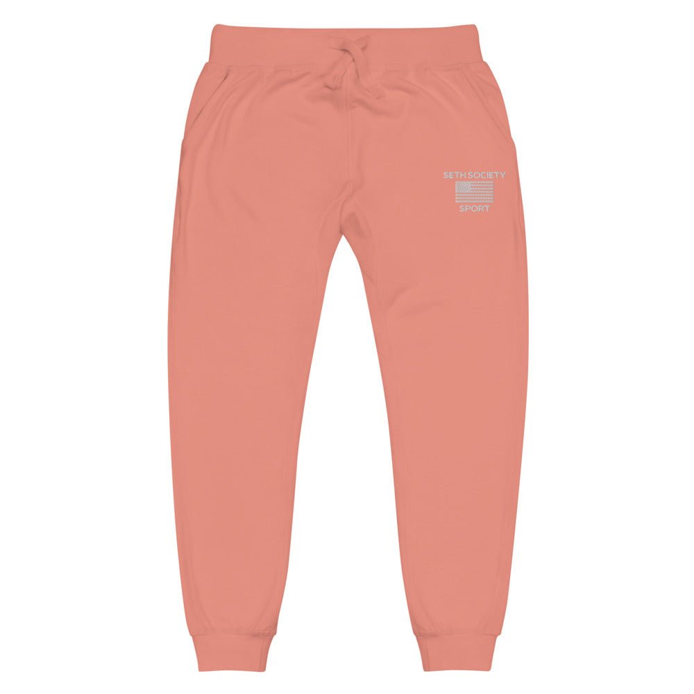 Sport White Logo Unisex fleece sweatpants - Seth Society