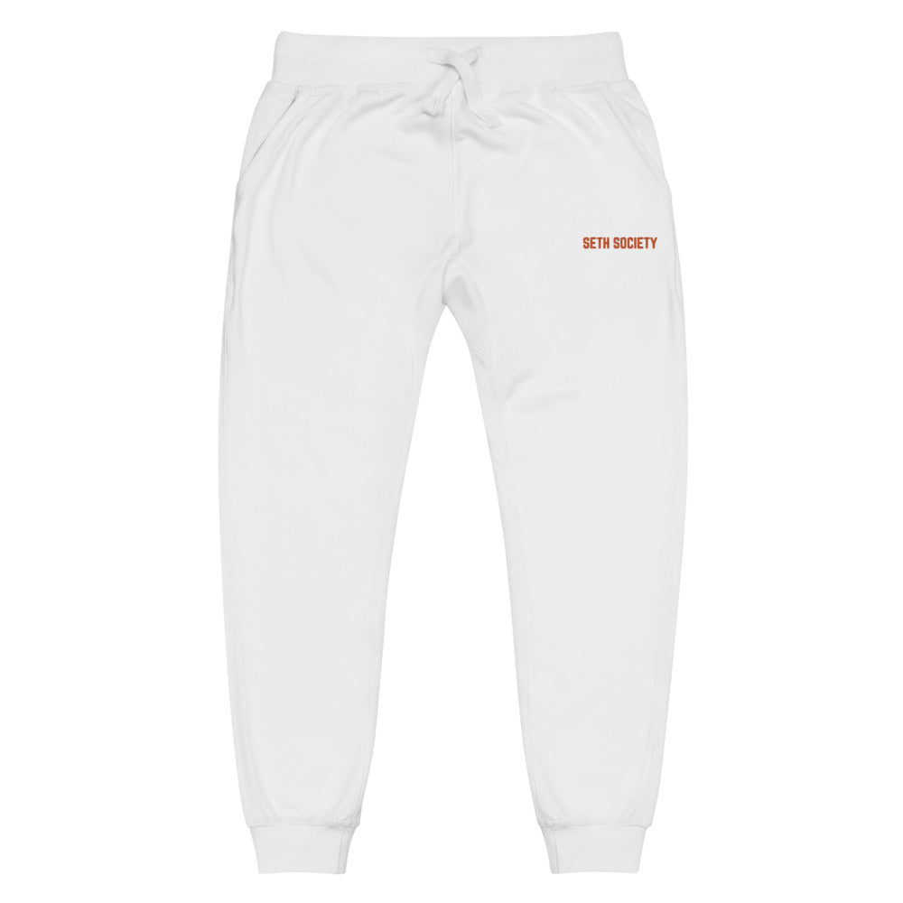 Seth Society Orange Logo fleece sweatpants - Seth Society
