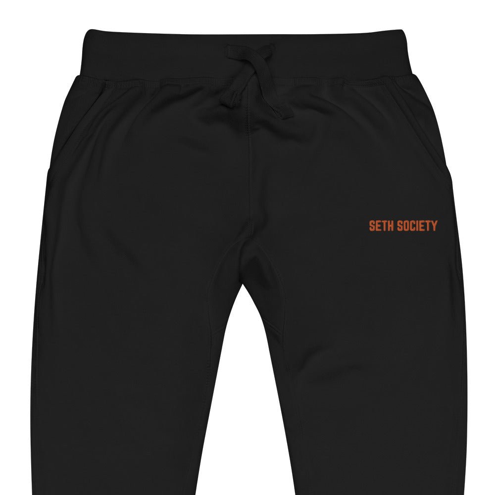 Seth Society Orange Logo fleece sweatpants - Seth Society