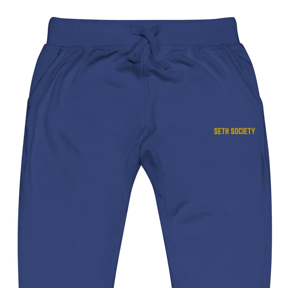 Seth Society Yellow Logo fleece sweatpants - Seth Society