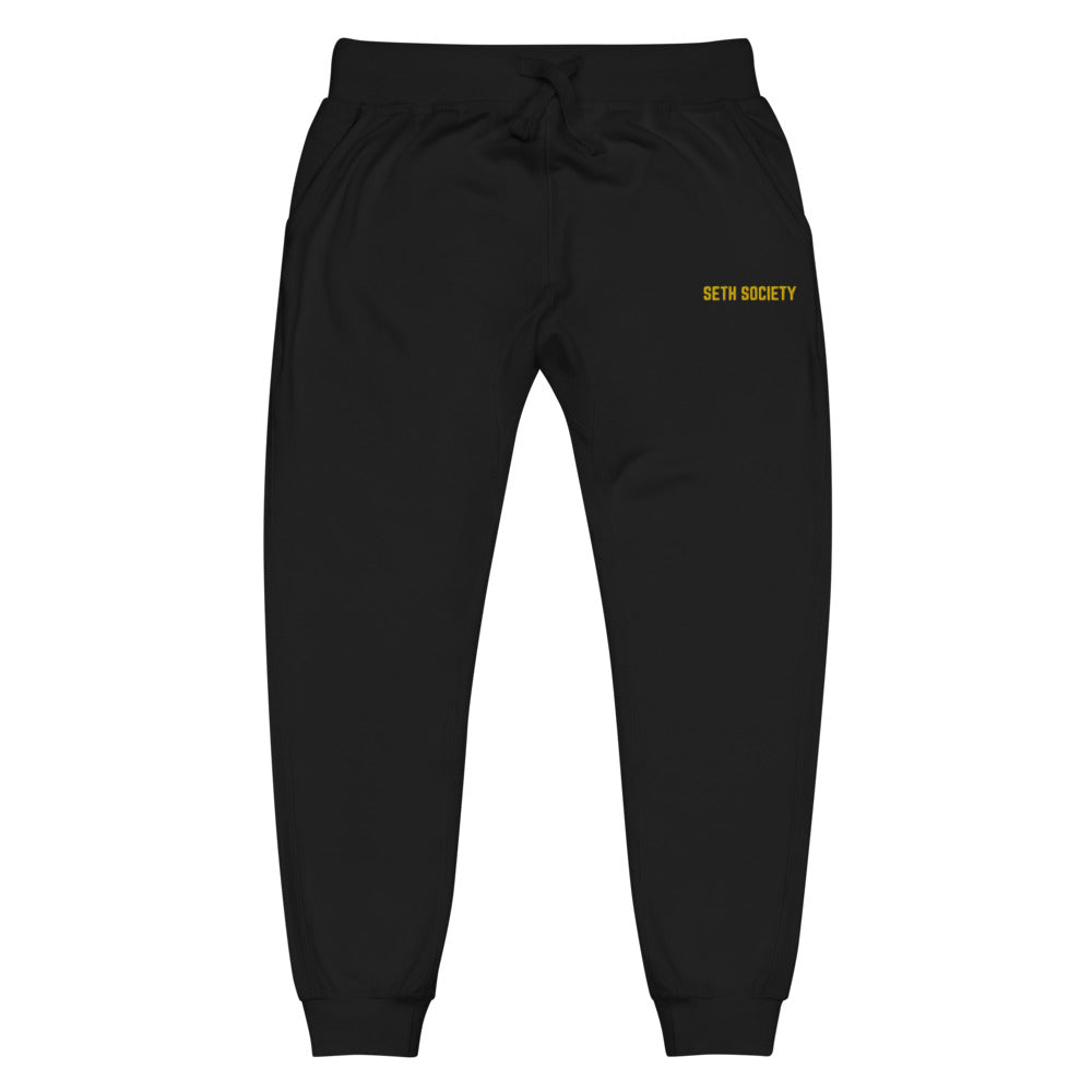 Seth Society Yellow Logo fleece sweatpants - Seth Society