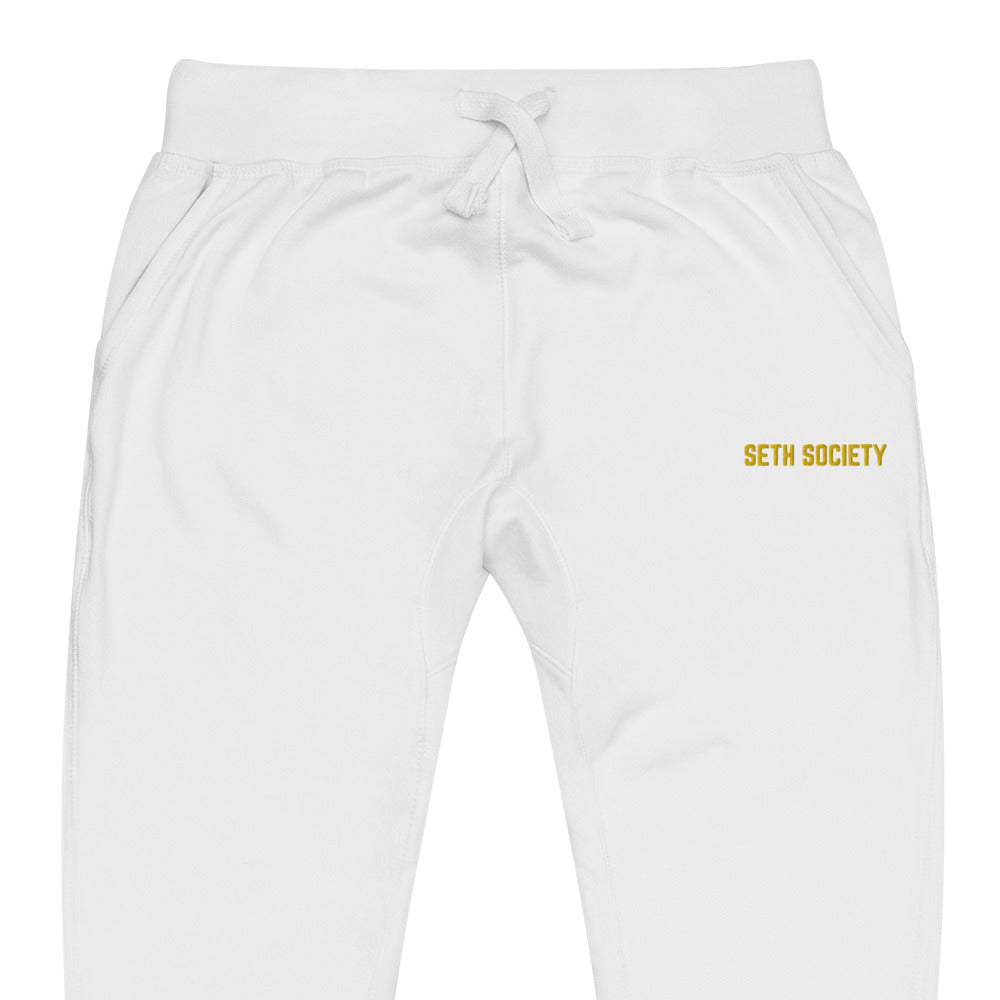 Seth Society Yellow Logo fleece sweatpants - Seth Society