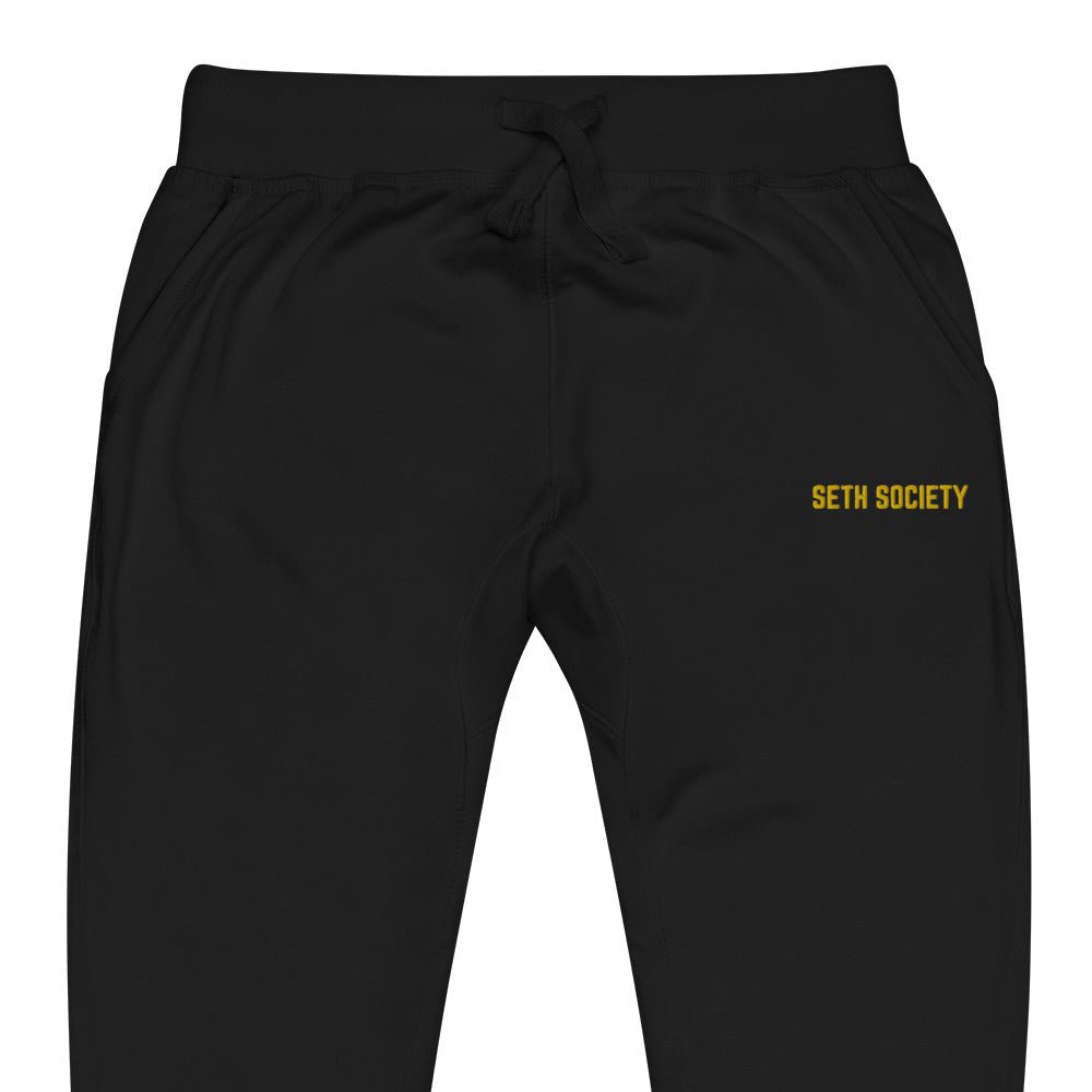 Seth Society Yellow Logo fleece sweatpants - Seth Society