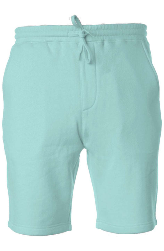 mint green summer fleece shorts