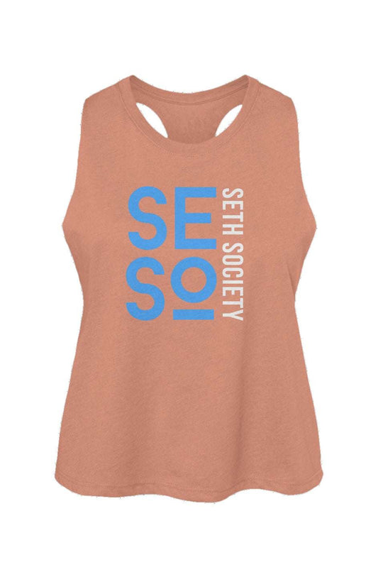 Women's Heather Sunset Racerback Cropped Tank - Seth Society